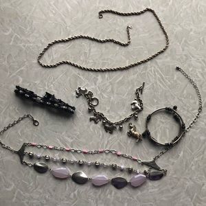 Costume Jewelry Lot 2 Necklaces & 3 Bracelets CLOSET CLEAR OUT